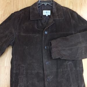 Vintage brown suede jacket coat L western